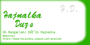 hajnalka duzs business card